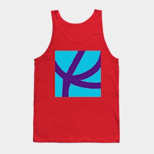 Purple Blue Brush Stroke Abstrac Tank Top